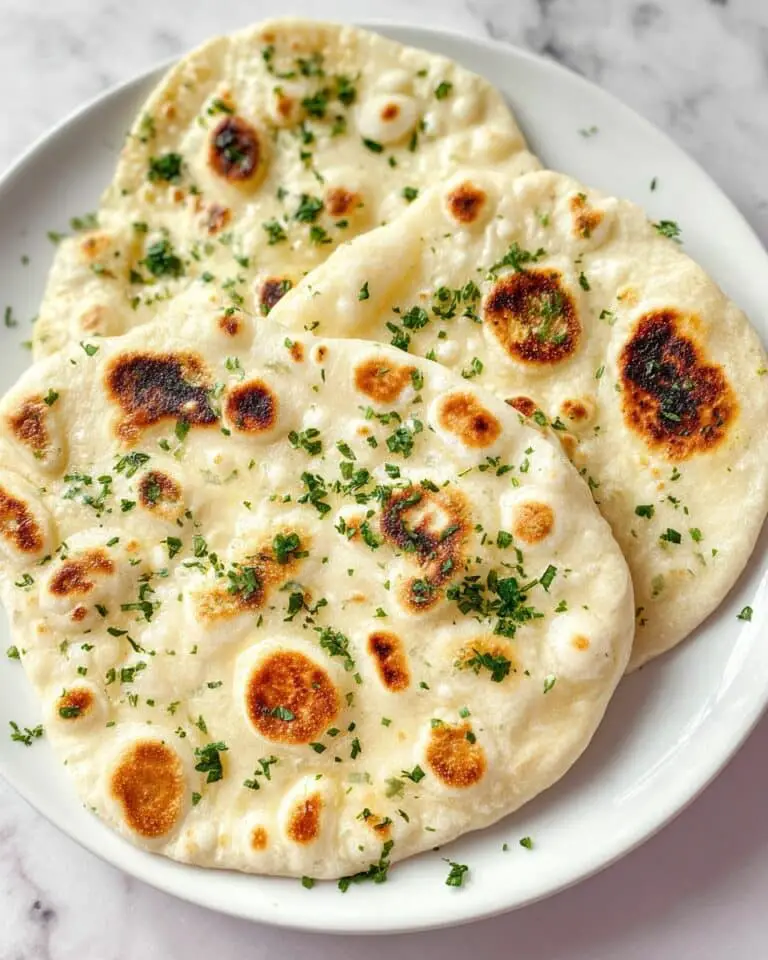 Soft Garlic & Butter Naan Recipe