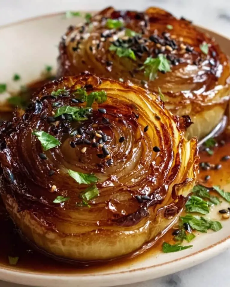Honey Balsamic Cabbage Steaks Recipe