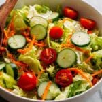 Garden Salad with Cherry Tomatoes, Cucumber, and Homemade Vinaigrette Recipe