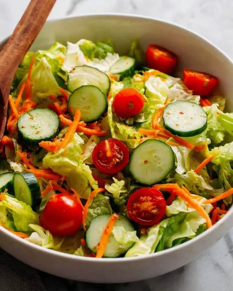 Garden Salad with Cherry Tomatoes, Cucumber, and Homemade Vinaigrette Recipe