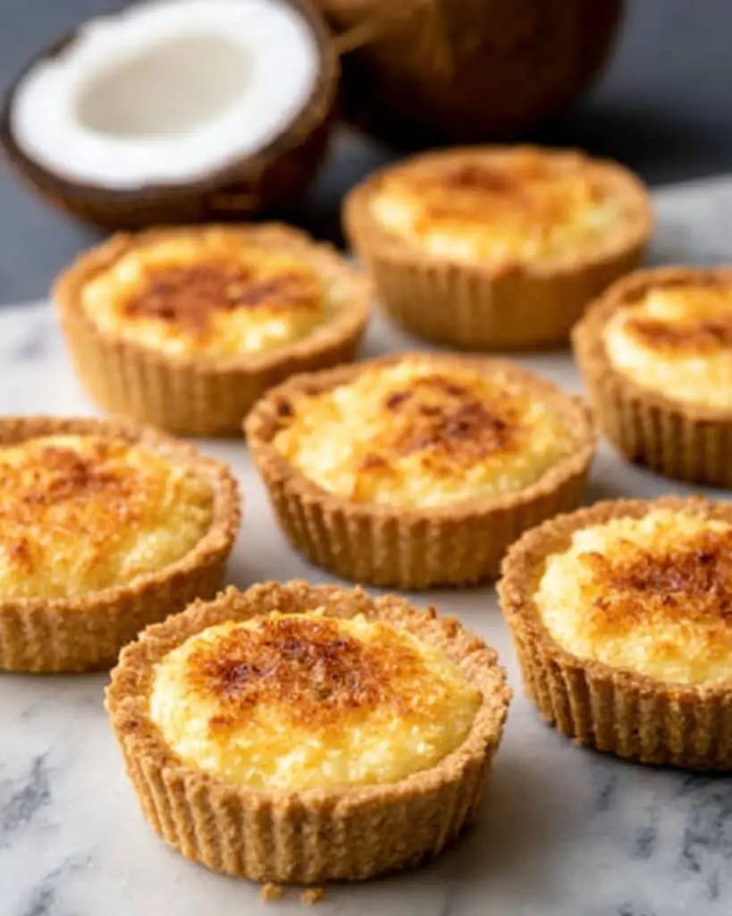 Coconut Tarts with Strawberry Jam Filling Recipe