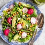 Bright Spring Salad with Asparagus, Peas, Feta, and Fresh Herb Vinaigrette Recipe