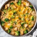 One Pot Chicken Broccoli and Cheddar Rice Recipe