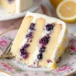 Lemon Blueberry Cake with Cream Cheese Frosting Recipe