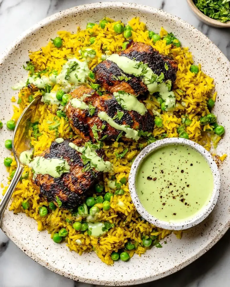 Peruvian Chicken and Rice with Green Sauce Recipe