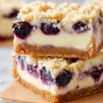 Easy Blueberry Lemon Cheesecake Bars Recipe