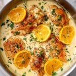 Creamy Lemon Pepper Skillet Chicken Recipe