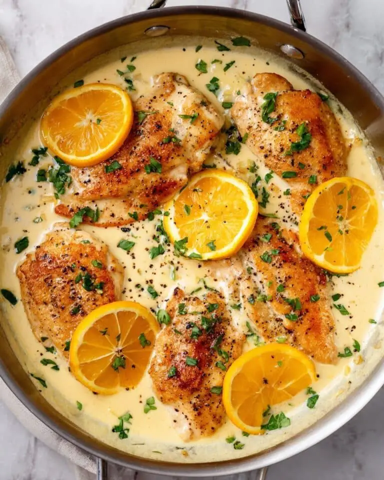 Creamy Lemon Pepper Skillet Chicken Recipe