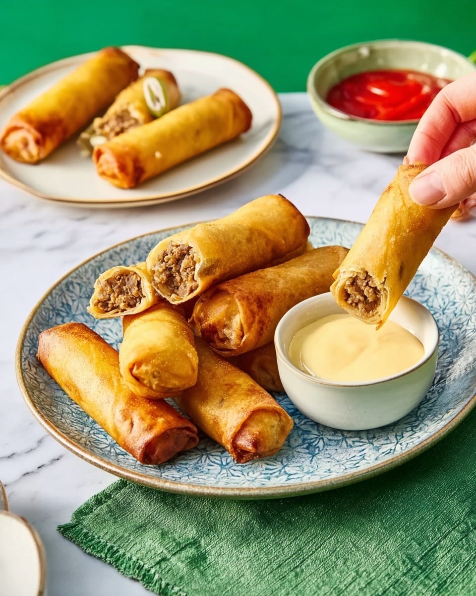 Cheesesteak Egg Rolls Recipe