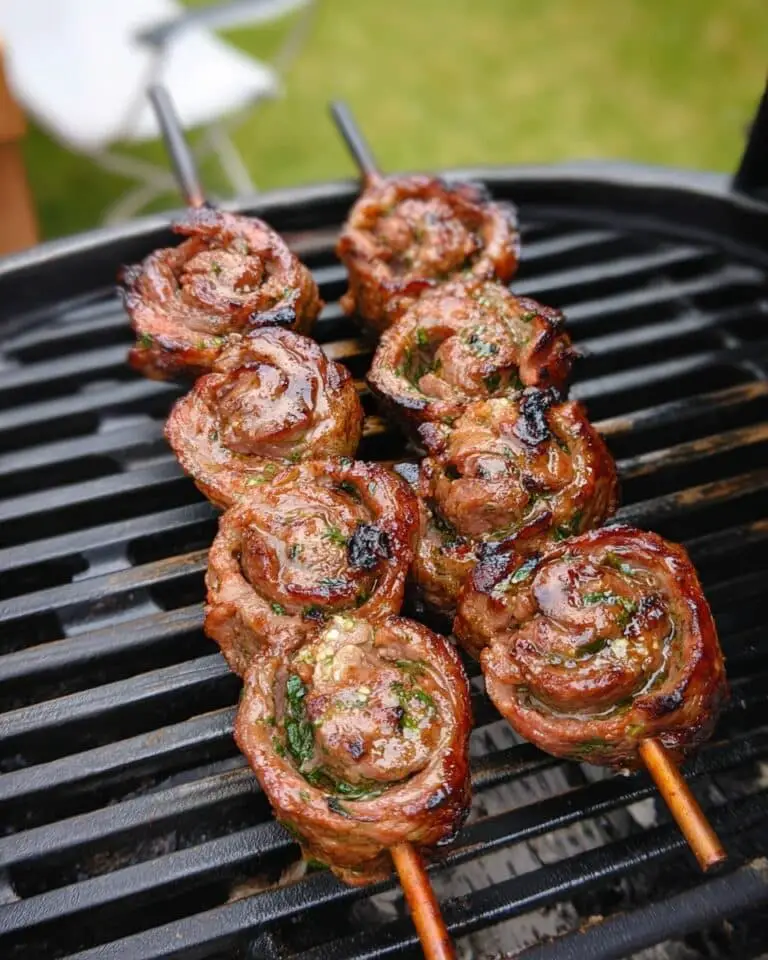 Grilled Flank Steak Pinwheels Recipe