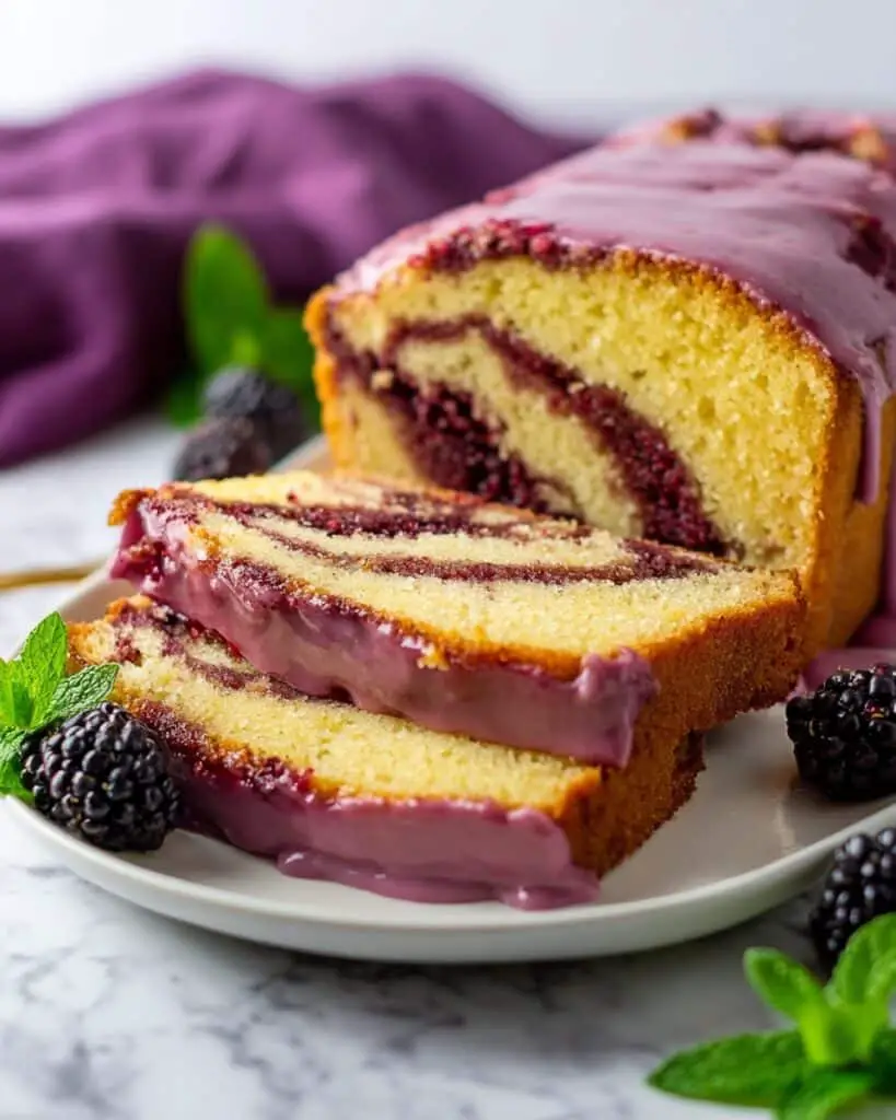 Blackberry Pound Cake with Blackberry Icing Recipe