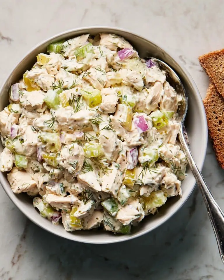Creamy Tuna Salad with Fresh Dill and Pickles Recipe