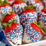 4th of July Chocolate Covered Strawberries Recipe