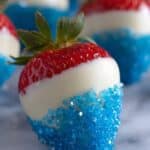 Red, White, and Blue Strawberries for the 4th of July Recipe