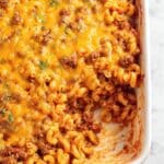 Creamy Cheddar Beef Macaroni Casserole Recipe