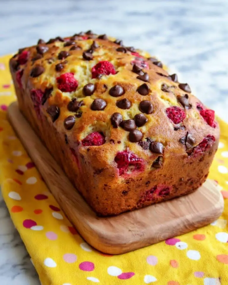 Raspberry Dark Chocolate Banana Bread Recipe