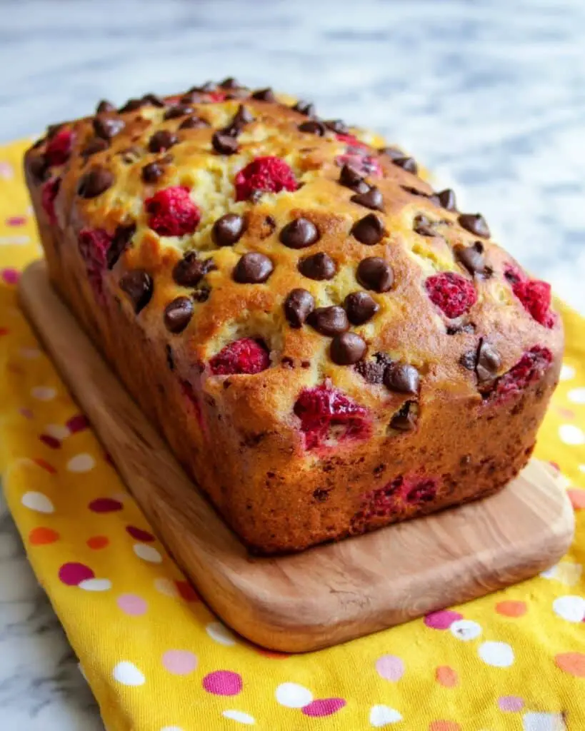 Raspberry Dark Chocolate Banana Bread Recipe