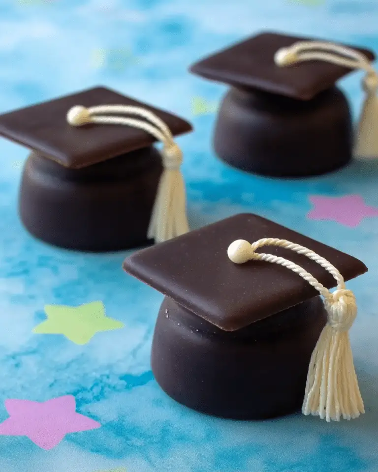 Flourless Chocolate Cake Graduation Caps Recipe