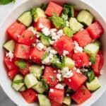 Refreshing Watermelon Cucumber Salad with Feta and Mint Recipe