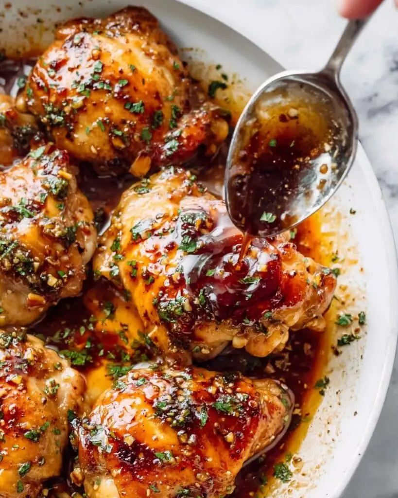 Baked Honey Garlic Chicken Thighs Recipe
