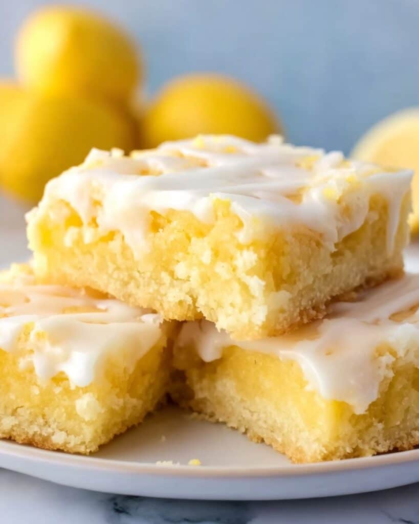 Best Lemon Brownies Recipe (With Lemony Glaze) Recipe