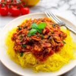Spaghetti Squash with Tomato Basil Sauce Recipe