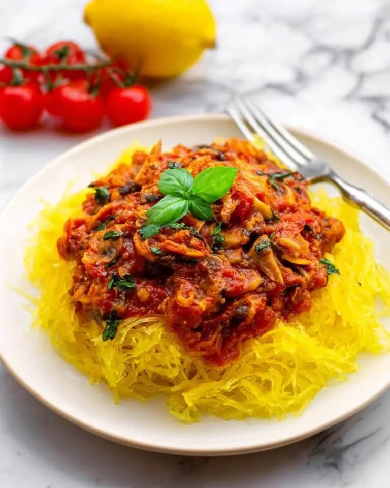 Spaghetti Squash with Tomato Basil Sauce Recipe