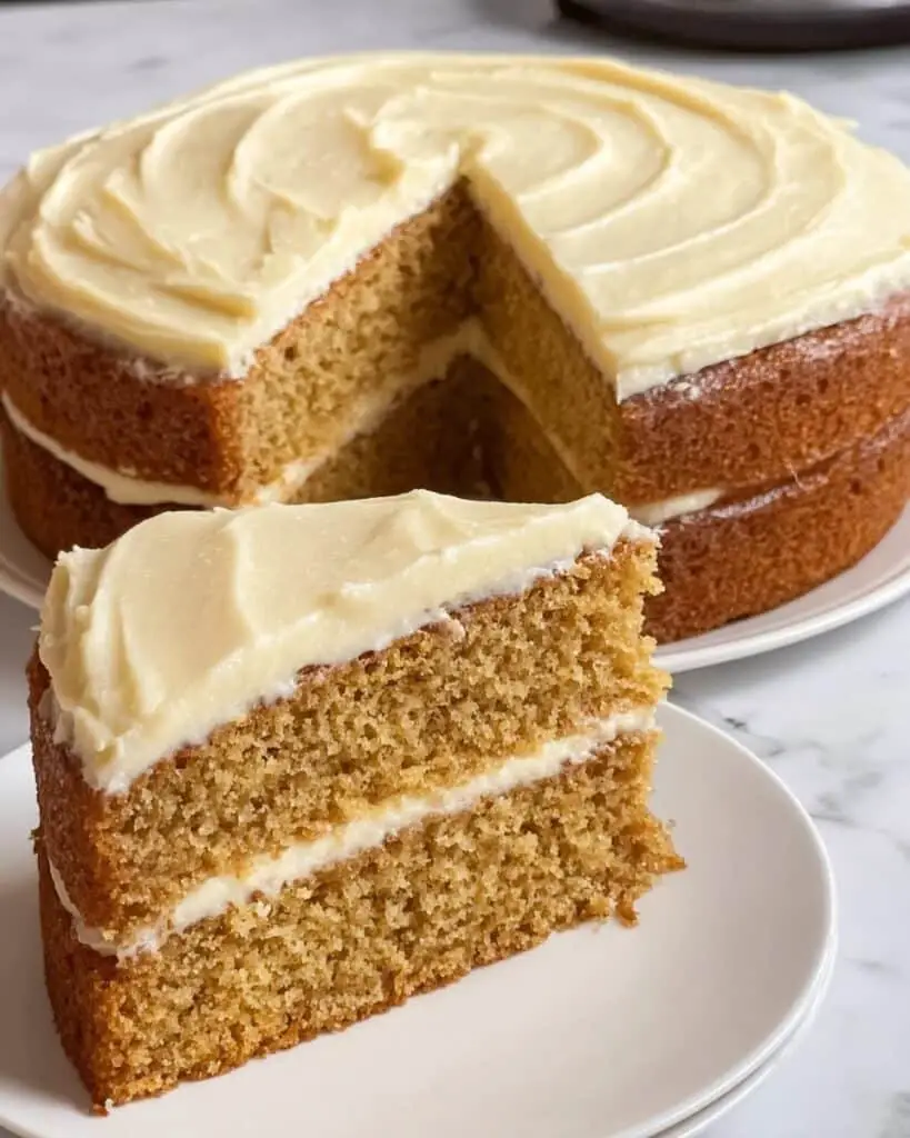 Banana Layer Cake with Creamy Buttercream Frosting Recipe