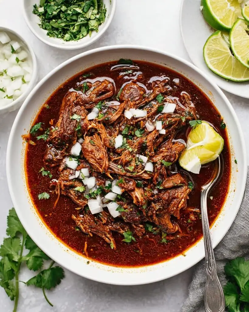 Slow Cooker Birria Beef Stew with Chilies and Spices Recipe