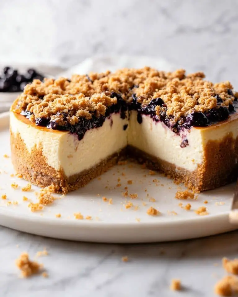 Blueberry Crumb Cheesecake Recipe
