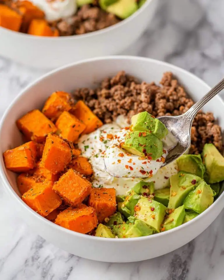 Viral Cottage Cheese Sweet Potato Beef Bowls Recipe