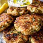 Low Carb Chicken Zucchini Feta Fritters Recipe