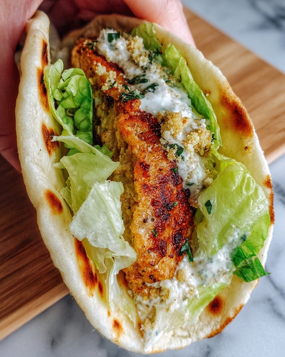 A close-up of a taco held by a woman's hand, showing two main layers inside a soft, lightly toasted light beige tortilla with some brown spots; the first layer is a grilled, slightly crispy chicken patty with herbs, and the second layer is fresh, light green lettuce with some white creamy sauce and small bits of crumbly topping, all resting on a white marbled surface. photo taken with an iphone --ar 4:5 --v 7