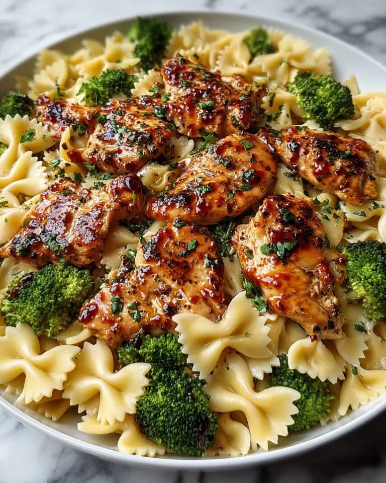 Cowboy Butter Lemon Bowtie Chicken with Broccoli Recipe