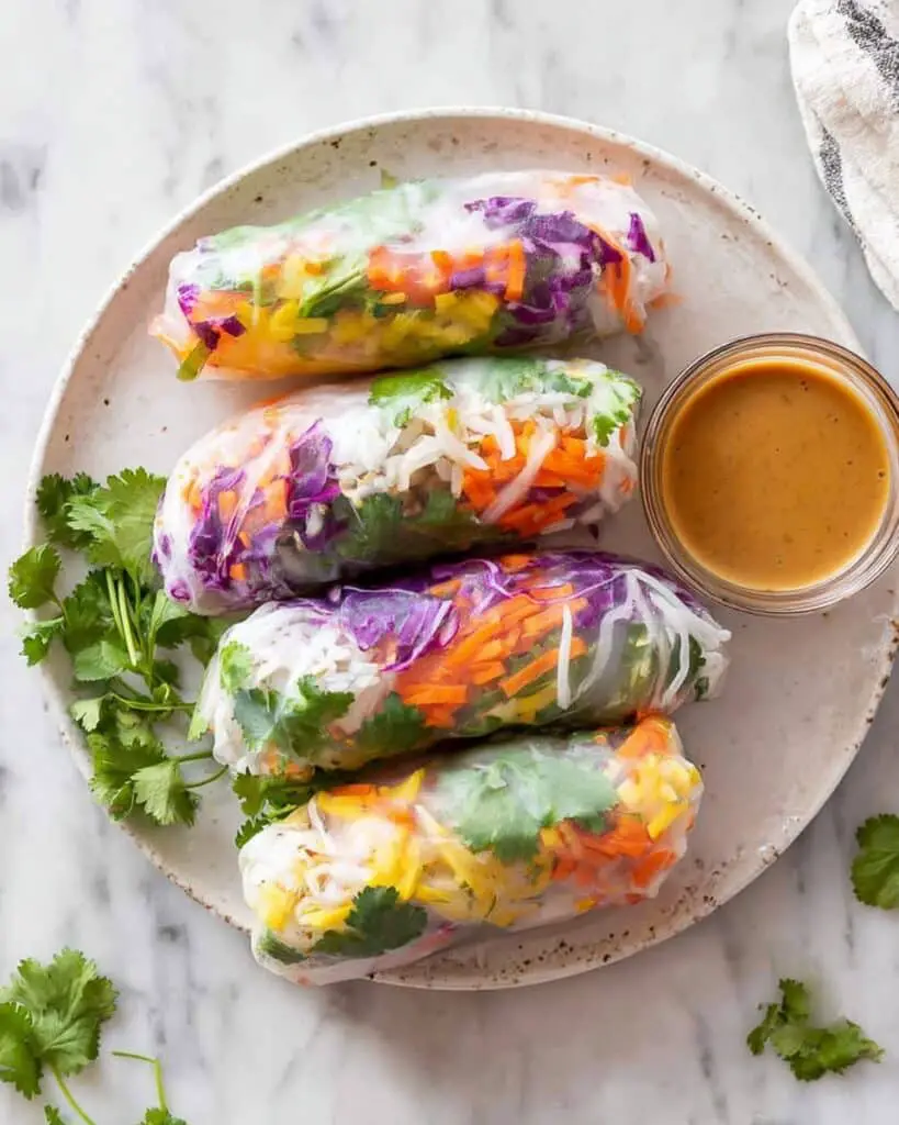 Fresh Spring Rolls with Peanut Sauce Recipe