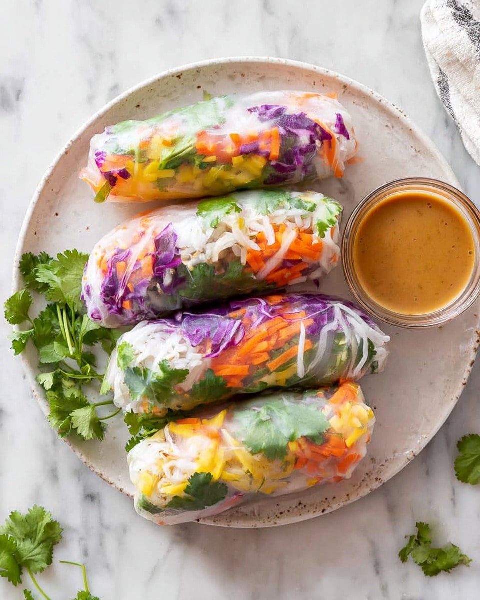 Fresh Spring Rolls with Peanut Sauce Recipe