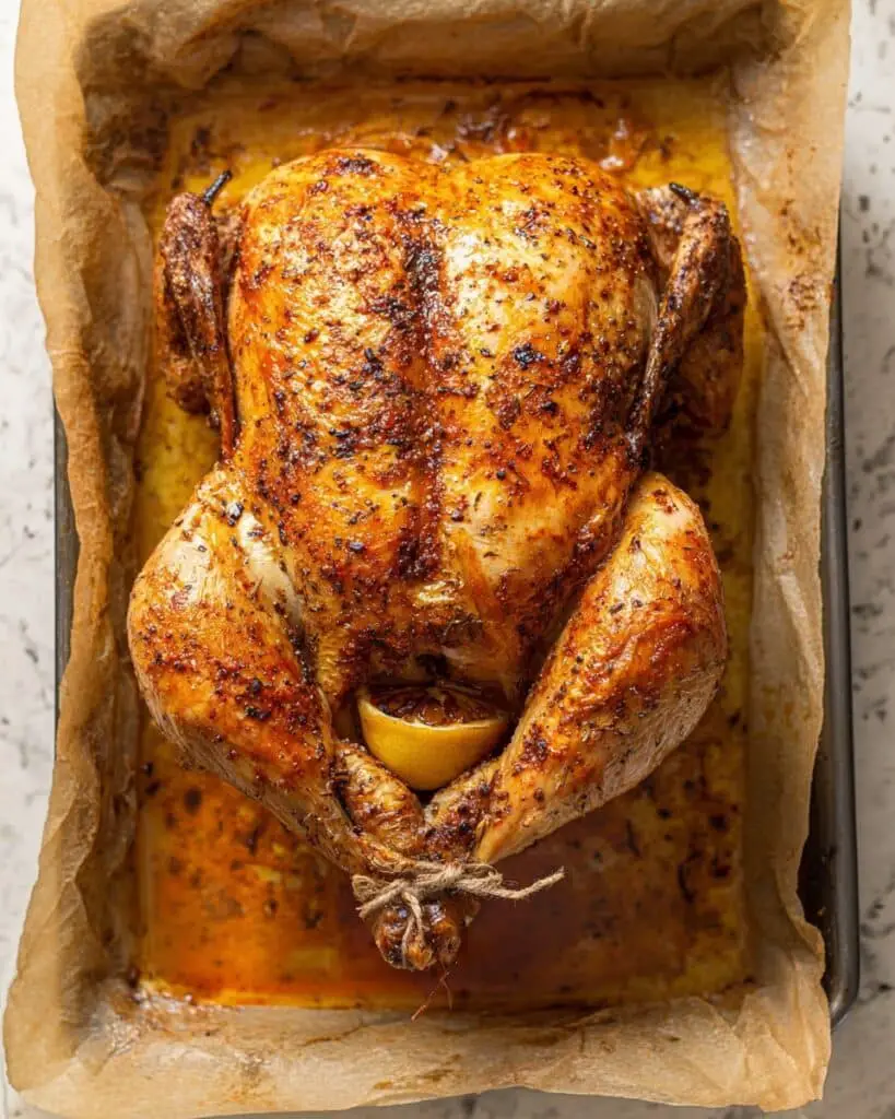 Whole Roasted Chicken with Lemon, Garlic, and Herbs Recipe