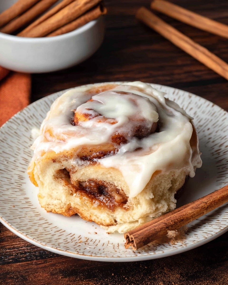 A close-up view of eight cinnamon rolls arranged closely together, each roll showing a spiral pattern of light brown dough with darker cinnamon bits inside. The top of the rolls is covered with a thick layer of creamy white frosting, spread unevenly, showing smooth and slightly glossy texture. The base dough is soft and slightly golden tan in color, while the frosting covers nearly every part of each roll, giving a rich and inviting look. The background is a white marbled texture. Photo taken with an iphone --ar 4:5 --v 7