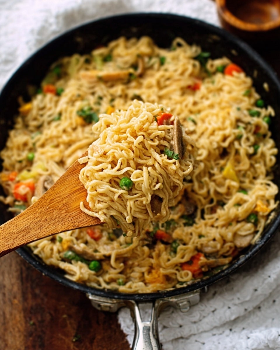 Chicken Pot Pie Noodle Skillet Recipe