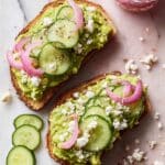 Cucumber Toast with Avocado, Feta, and Za'atar Recipe