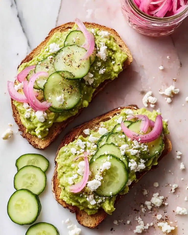Cucumber Toast with Avocado, Feta, and Za’atar Recipe