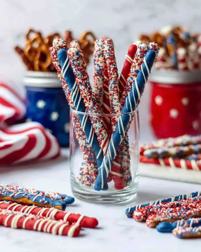 Patriotic Pretzel Rods Recipe