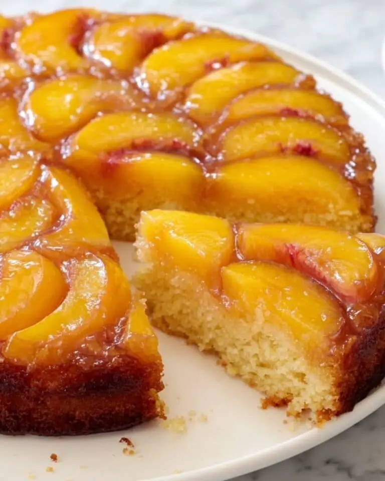 Peach Upside-Down Cake Recipe
