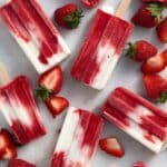 Roasted Strawberries and Cream Popsicles Recipe