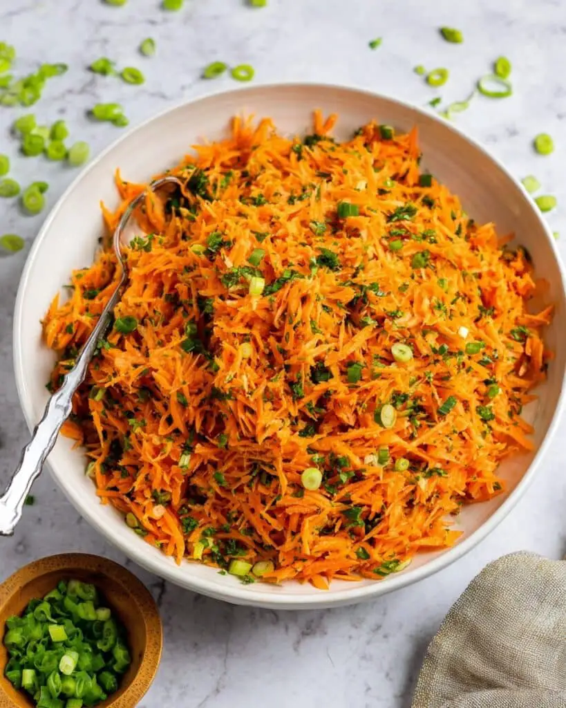 French Grated Carrot Salad with Lemon Dijon Vinaigrette Recipe
