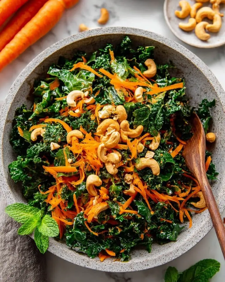 10-Minute Ginger Carrot & Kale Salad Recipe