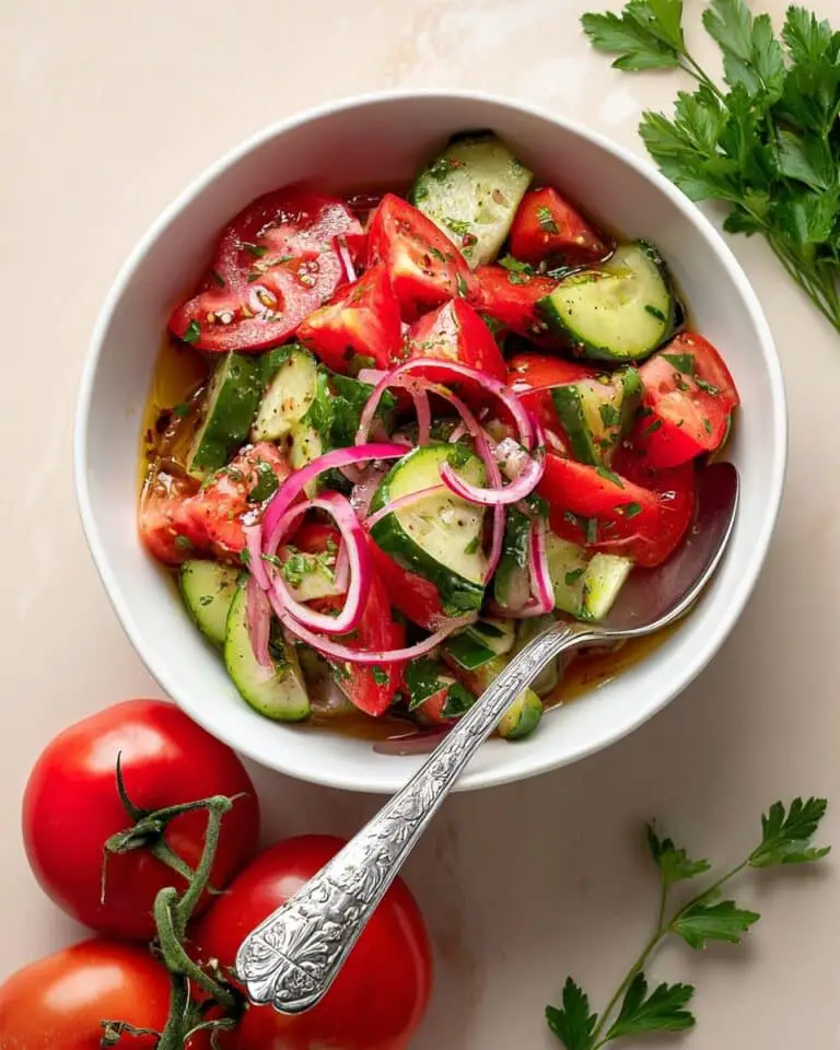 Marinated Tomato and Cucumber Salad Recipe