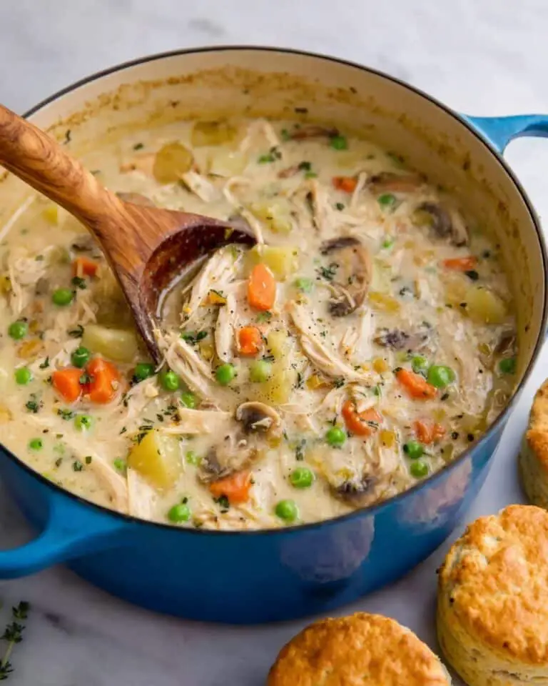 Easy Creamy Chicken Pot Pie Soup Recipe