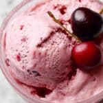 Healthy Frozen Yogurt with Cherries and Maple Syrup Recipe