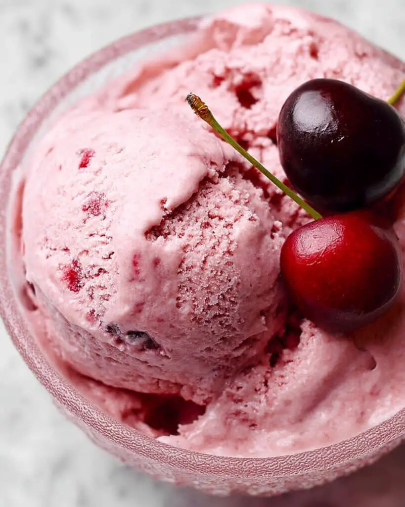 Healthy Frozen Yogurt with Cherries and Maple Syrup Recipe